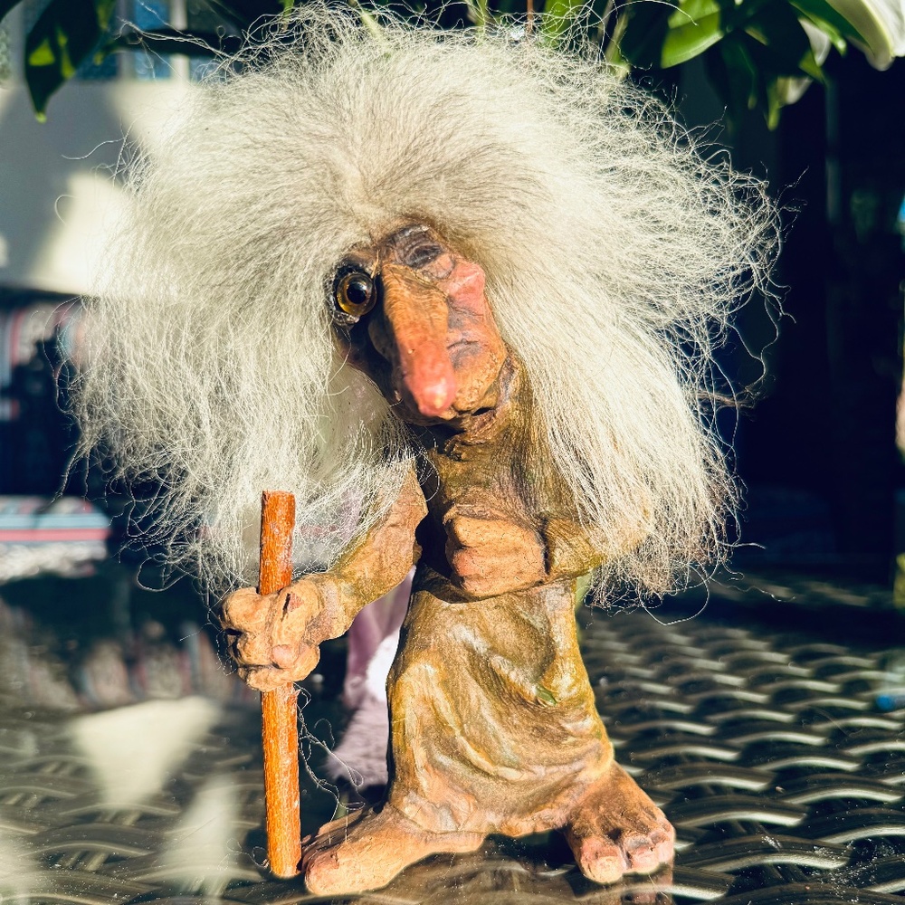Old Hag Nyform Troll with Walking Stick
